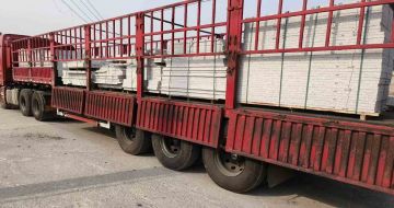 丽水 白麻荔枝面外墙干挂，工厂装车日常