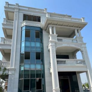 丽水 白麻花岗岩别墅外墙干挂效果展示