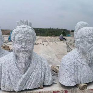 丽水 白麻花岗岩石材人物立体雕刻