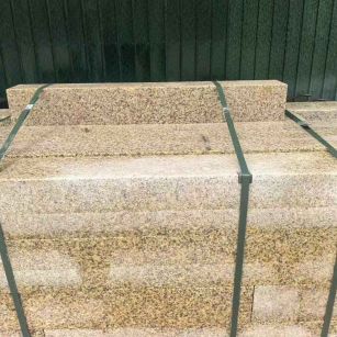 丽水 黄金麻花岗岩石材机切面栏杆料半成品