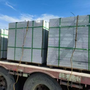 丽水 芝麻白花岗岩地铺石装车日常