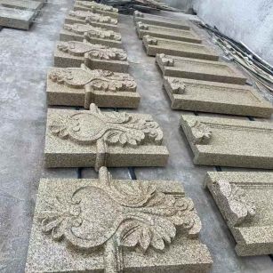 丽水 黄金麻花岗岩别墅外墙雕刻板