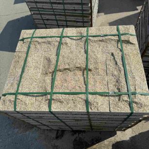 丽水 黄金麻花岗岩石材自然面蘑菇石成品