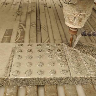 丽水 芝麻白花岗岩石材盲人石、盲道石、盲点石