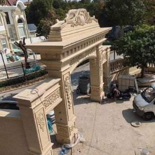 丽水 黄金麻荔枝面花岗岩别墅门楼