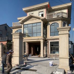 丽水 黄金麻花岗岩荔枝面别墅外墙干挂私家专属