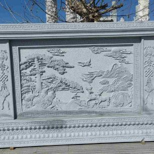 丽水 芝麻白大型照壁，屏风，影壁