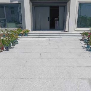 丽水 芝麻白花岗岩地铺石地面铺装