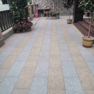 丽水 黄金麻白麻荔枝面庭院铺装展示