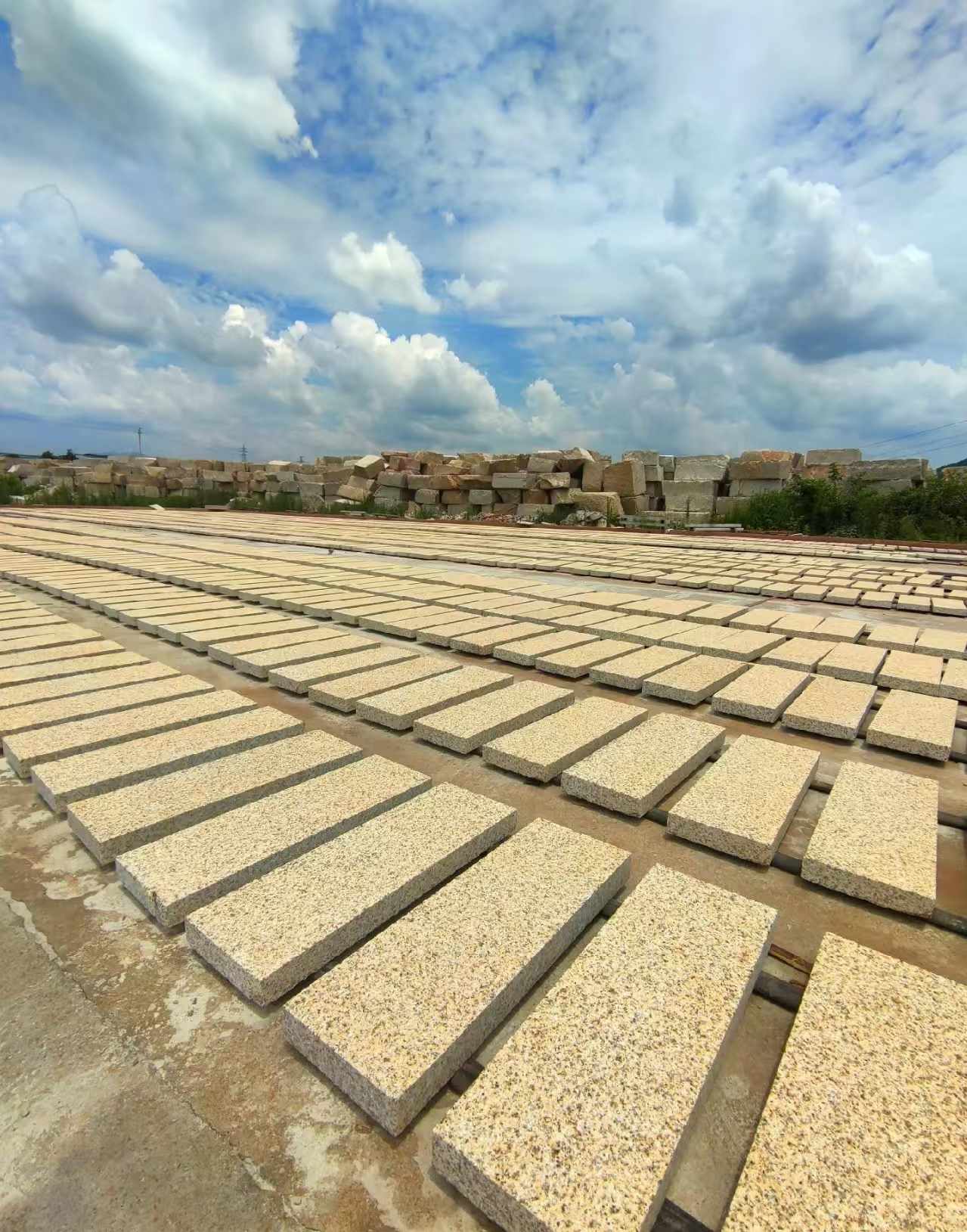丽水 黄金麻荔枝面花岗岩石材地铺石防护中