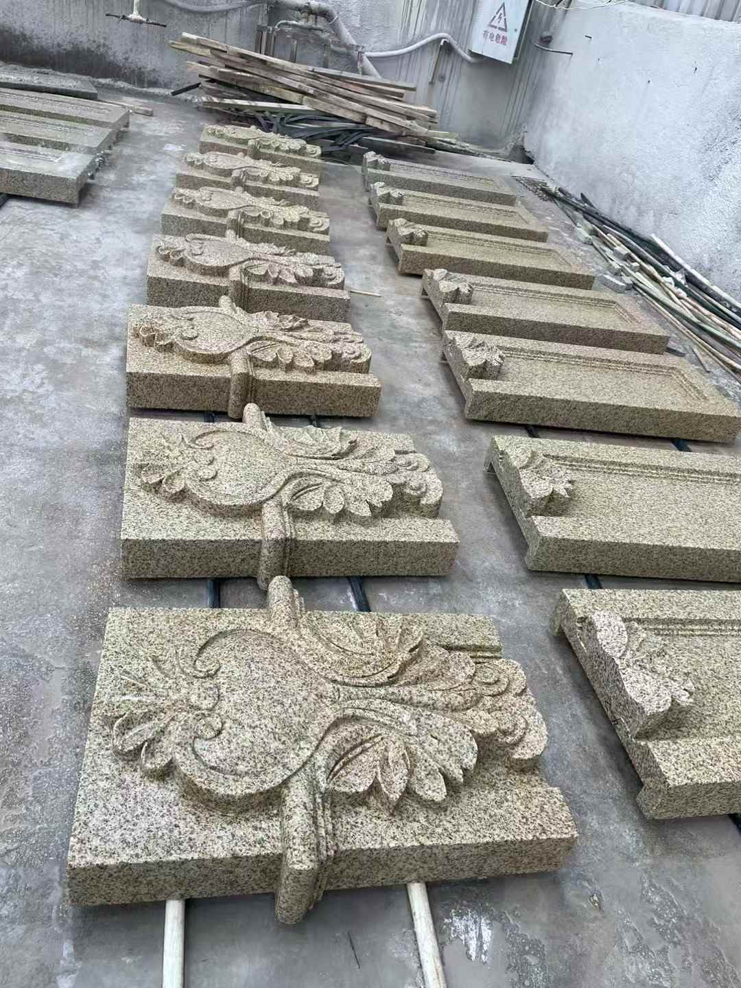 丽水 黄金麻花岗岩别墅外墙雕刻板