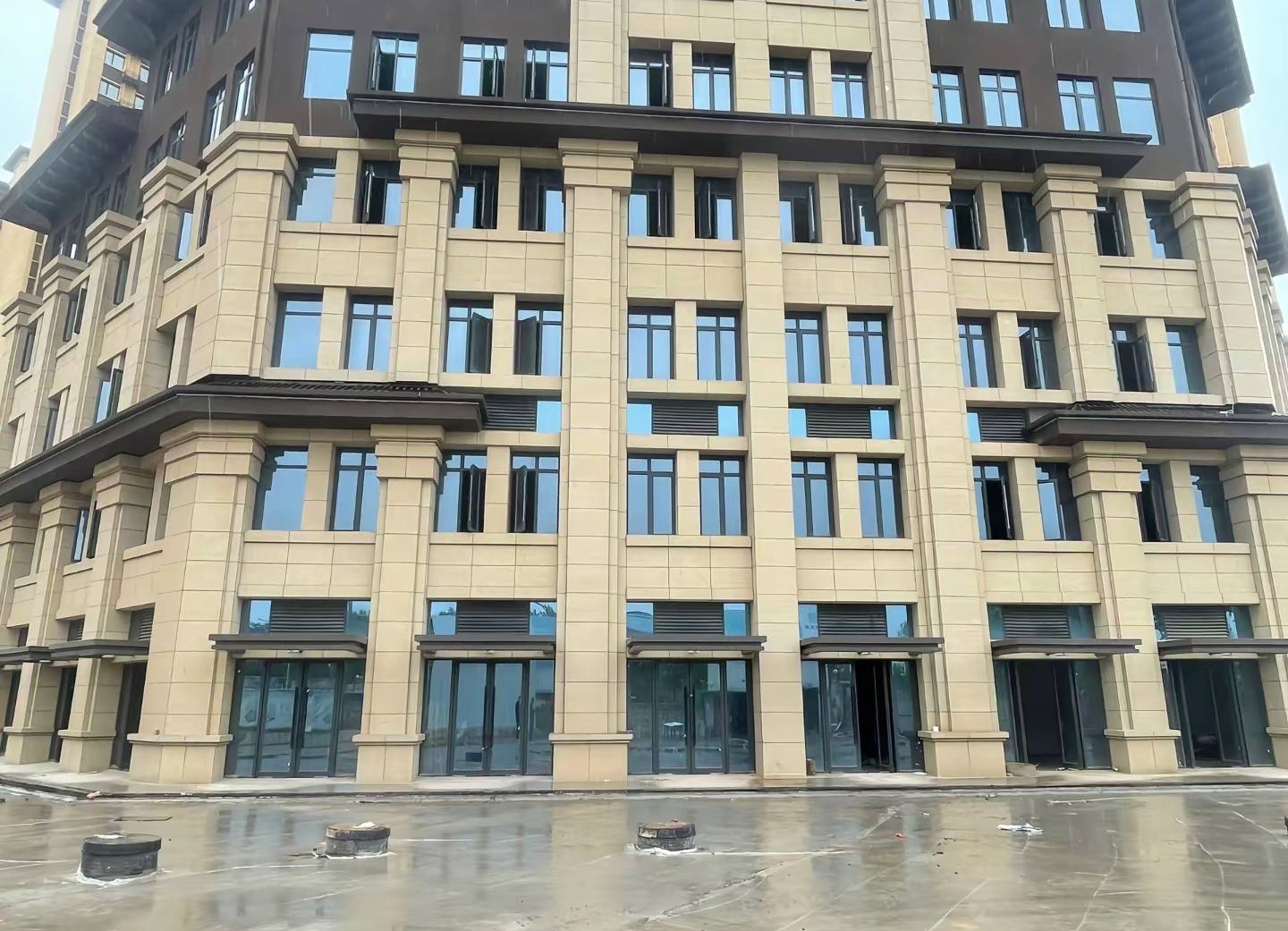 丽水 黄金麻花岗岩荔枝面小区外墙干挂