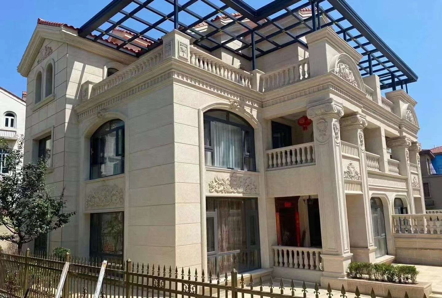 丽水 黄金麻花岗岩荔枝面别墅外墙干挂