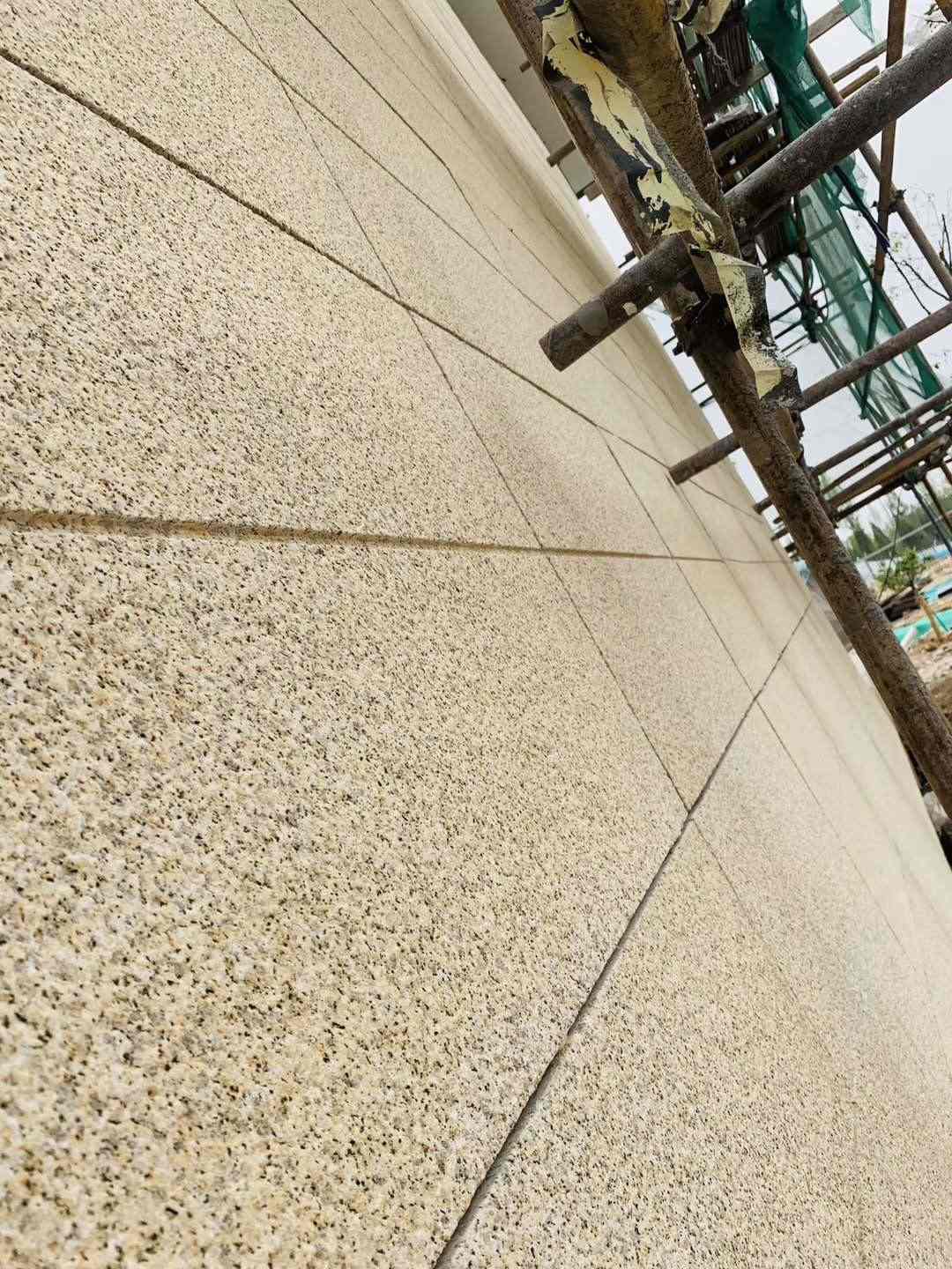 丽水 黄金麻花岗岩荔枝面外墙干挂石材效果示例