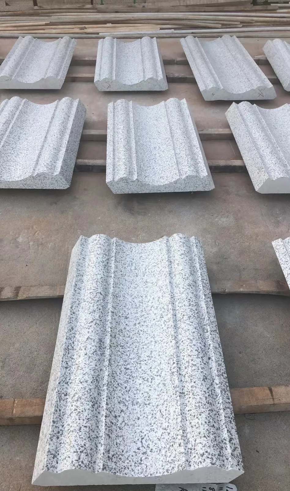 丽水 白麻花岗岩光面别墅线条