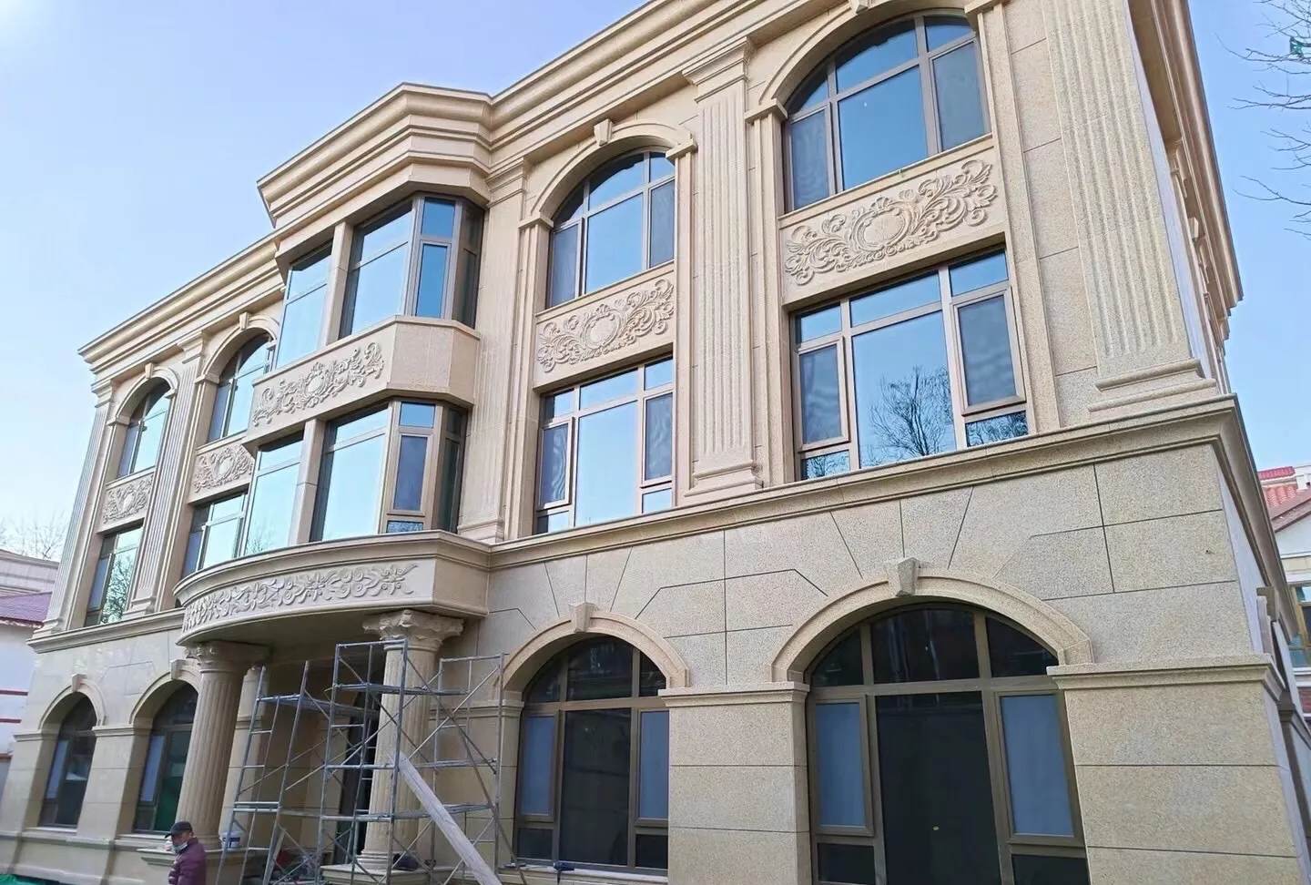 丽水 黄金麻花岗岩别墅外墙干挂