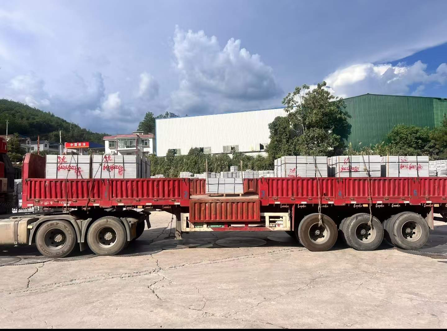 丽水 芝麻灰花岗岩地铺石出货日常